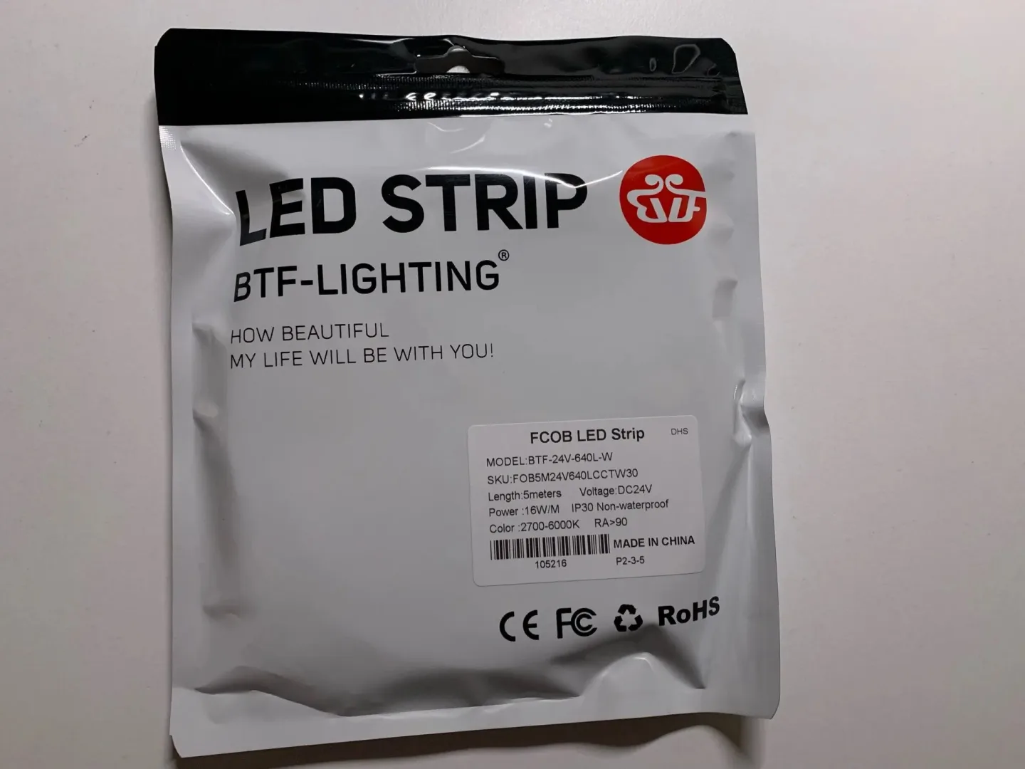 FCOB Side View LED Strip Light Bright Flexible FOB COB RA90 Warm Natur –  BTF-LIGHTING