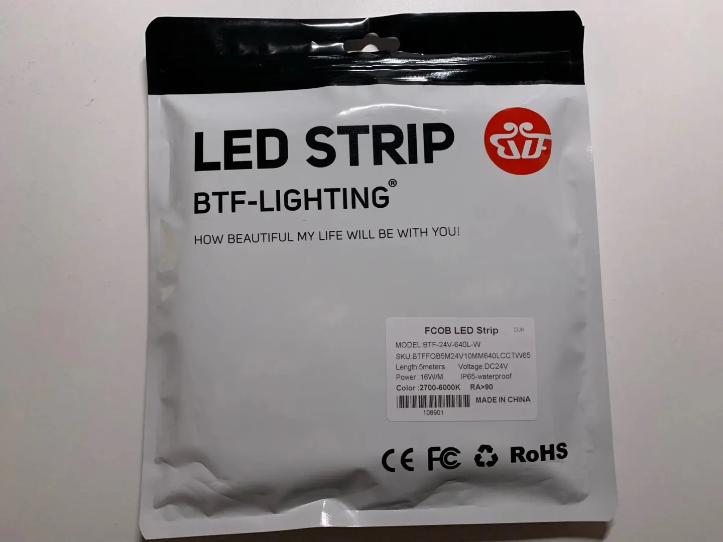 FCOB LED Strip IP65 Waterproof 5M 480 528 640 LEDs Flexible FOB COB Le –  BTF-LIGHTING