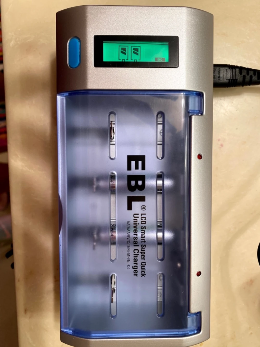 Caricabatterie Universale EBL 906 Per Batterie AA AAA C D E 9V - Display LCD, Ricarica Rapida E Sicura - Foto 13