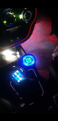 GetUSCart- VILLSION 2PCS Wireless Cup Holder Car Coaster LED Light
