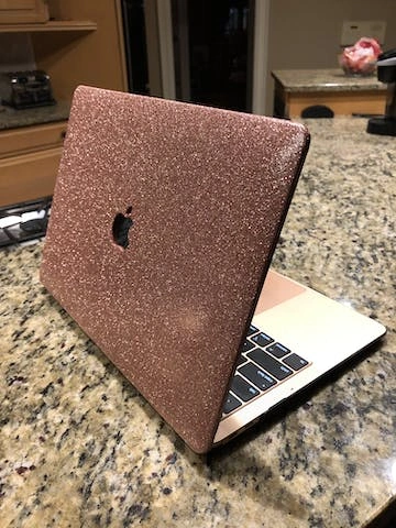 Glitter Rose Gold/ Silver Bling Shiny Case for MacBook Air Pro  13.3"+Retina