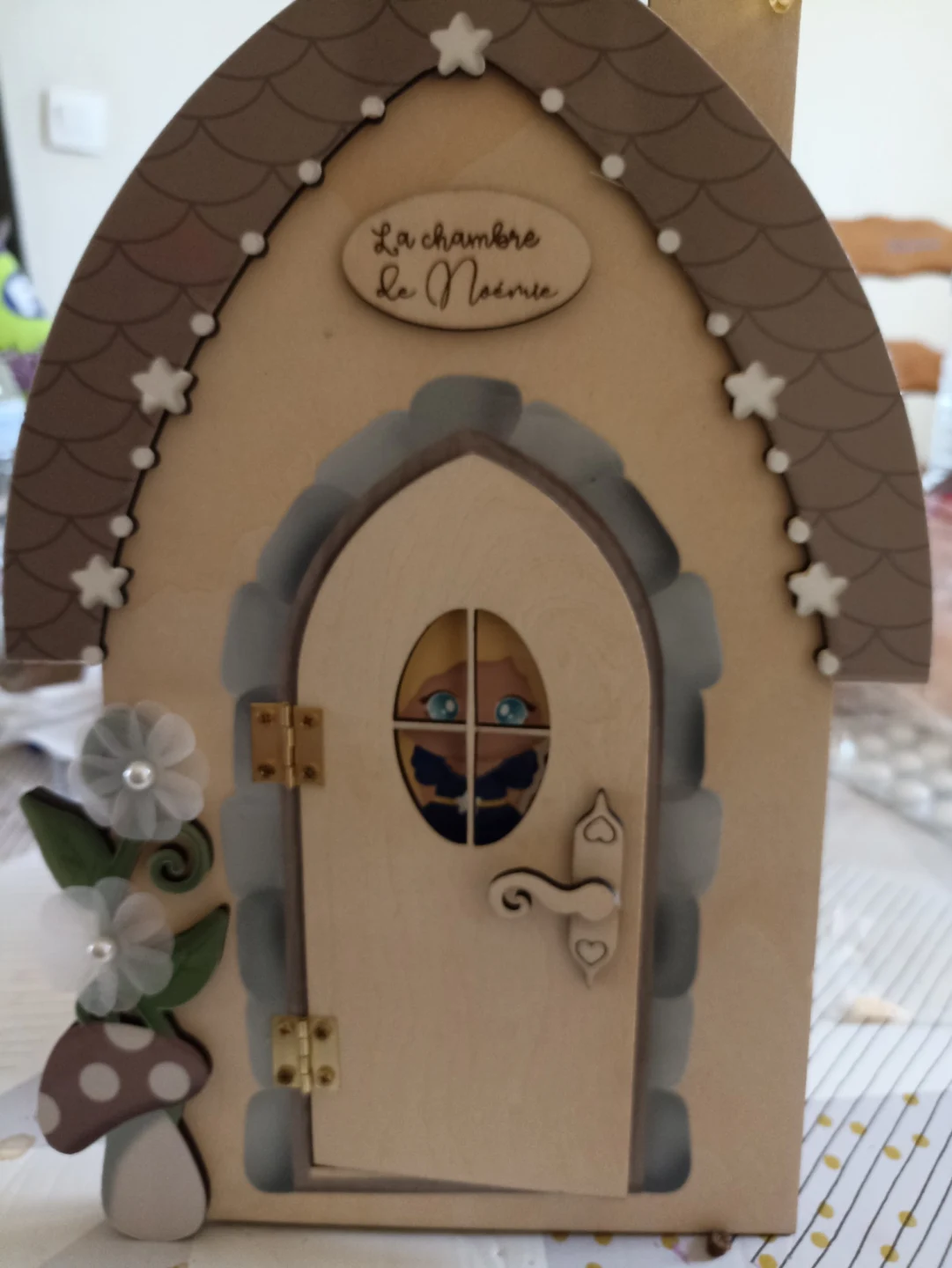 Porte Magique Souris Rose Pour Enfants - Porte De La Petite Souris Perez En Bois De Hêtre
