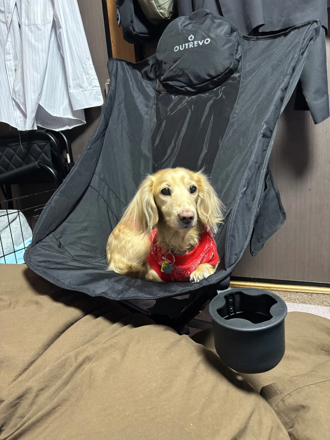 OUTREVO [リボルバープラス] 360度 回転 アウトドアチェア ハイバック