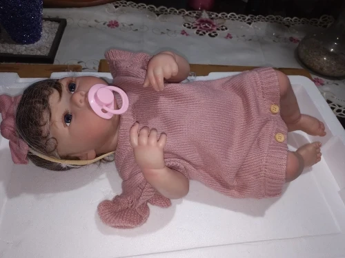 Vestido Para Boneca Bebê Reborn Pequena Roupinha de Crochê - Malu