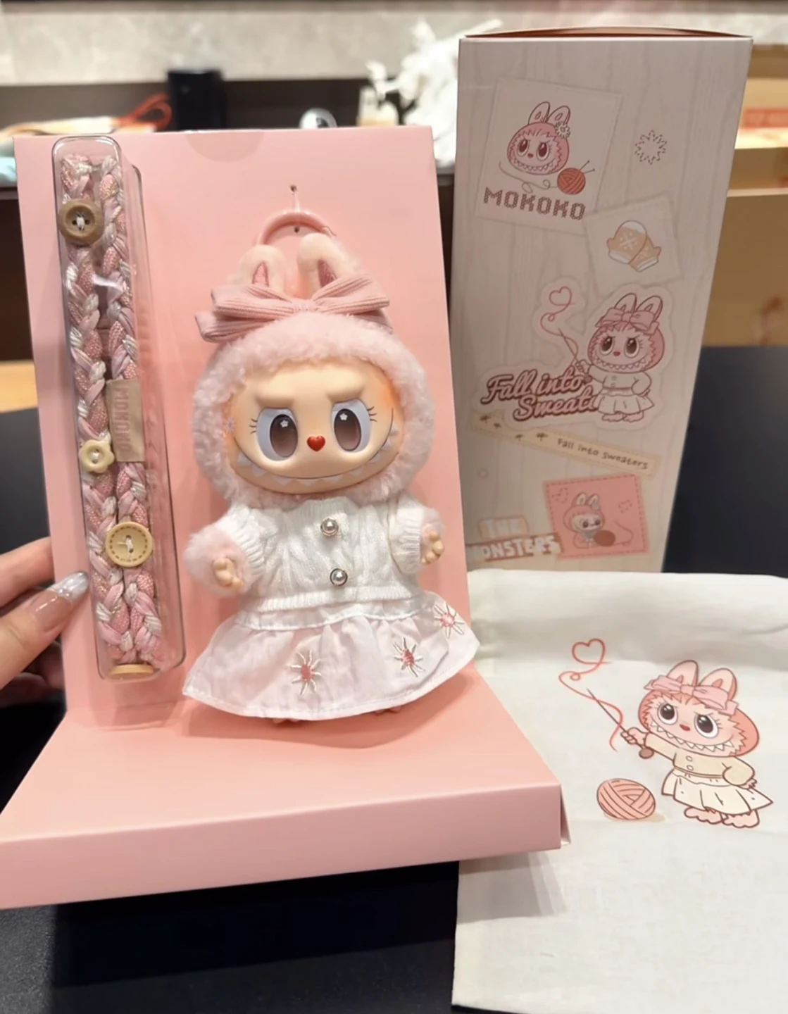 The Monster Labubu Fall Into Sweaters Series-Mokoko Vinyl Plush