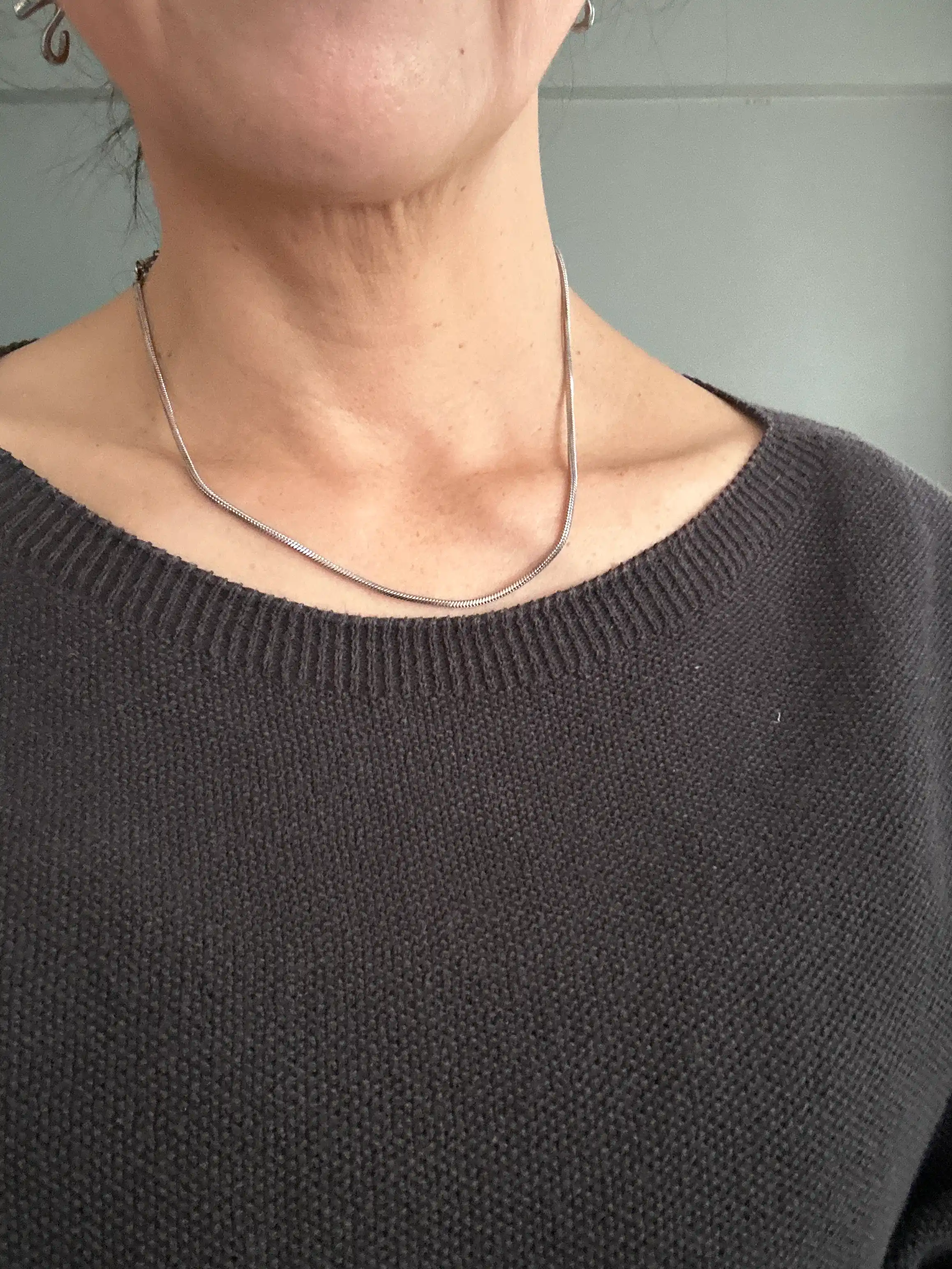 Round snake chain necklace silver｜cross Jewellia｜金アレ