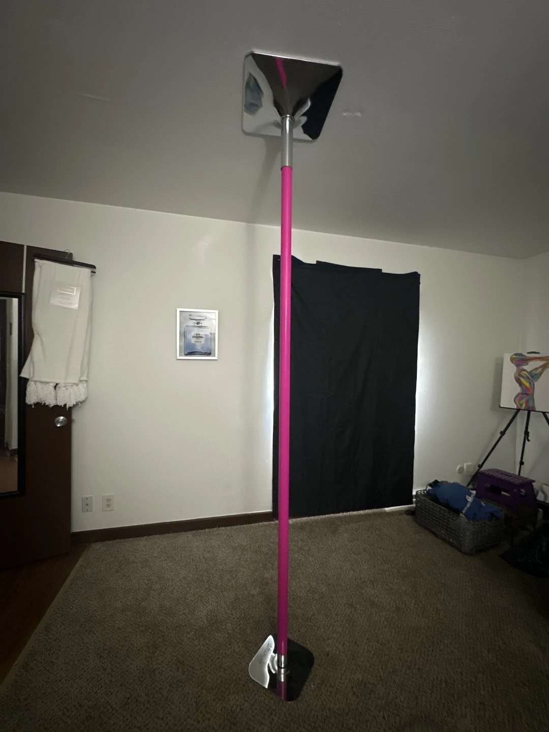 Fit 2 Flaunt Pink Silicone Portable Dance Pole Kit