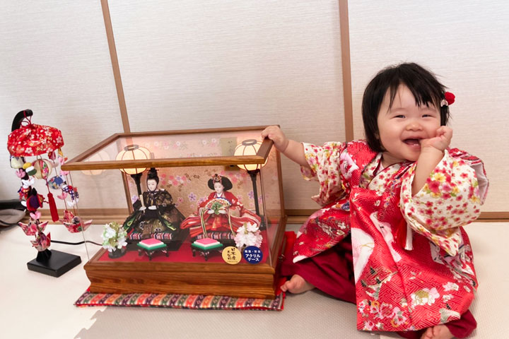 良いお顔の雛人形 扱いやすいアクリルケース飾り【かがやき雛 良いお顔の雛人形 扱いやすいアクリルケース飾り【かがやき雛