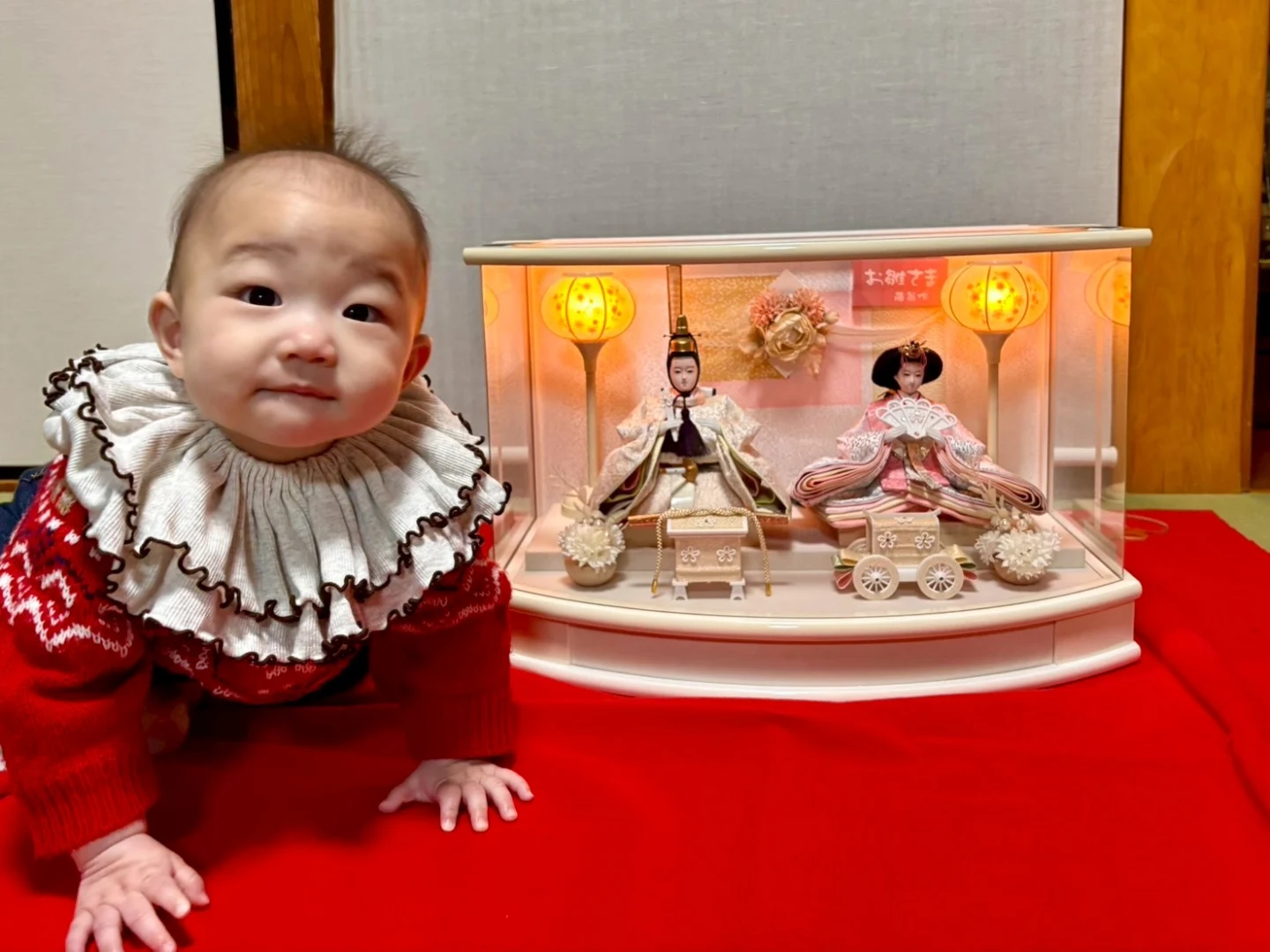 アクリルケース飾り｜ひだまり雛｜固定式雛人形 ｜お求めやすい雛飾り