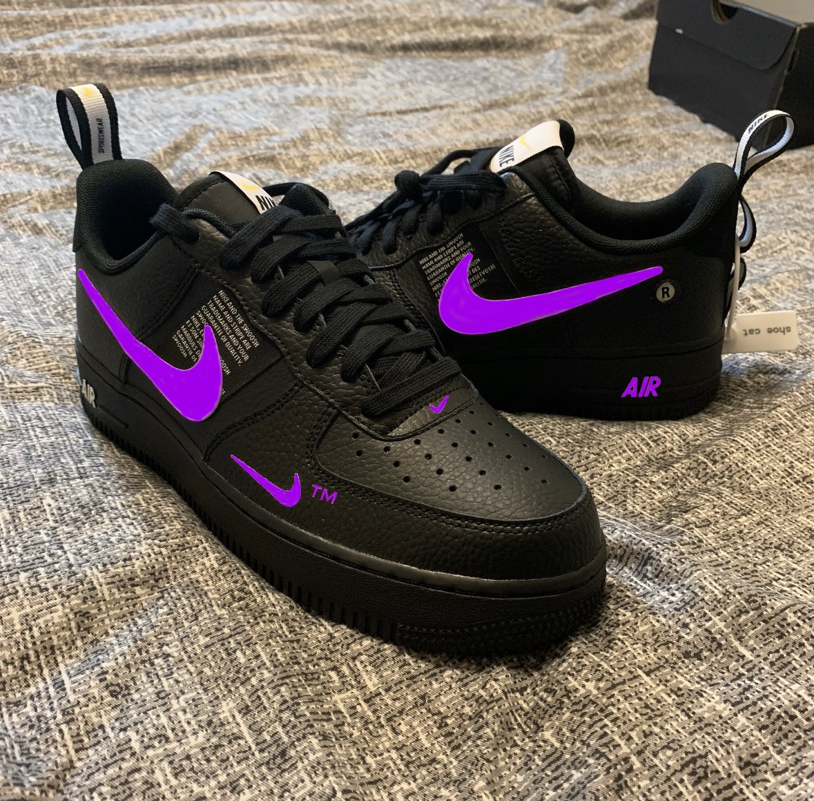 Air force 1 hot sale purple and black