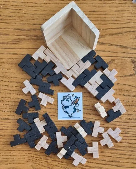 Puzzle 3D Madeira Blocos Sobrepostos
