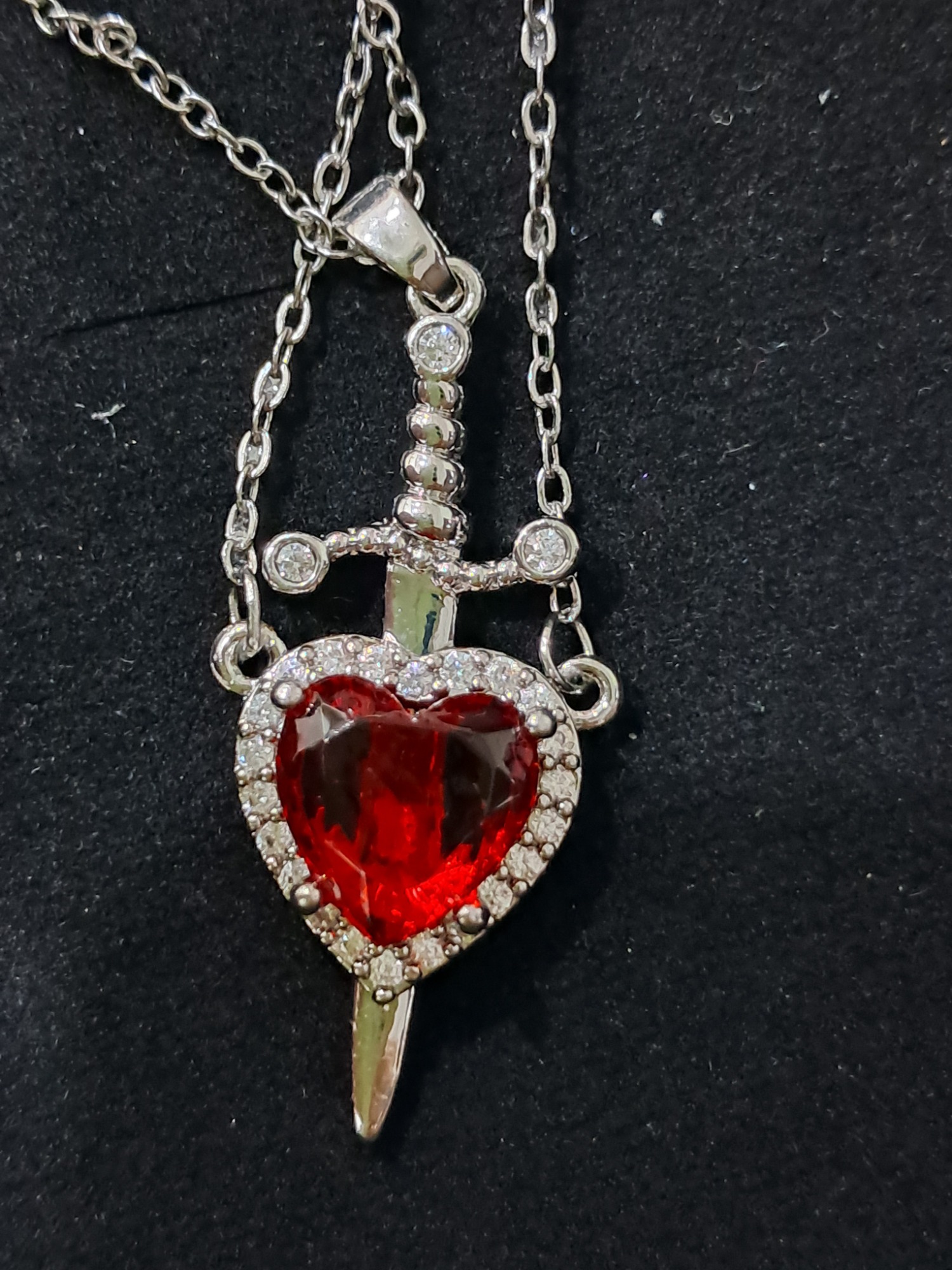 Heart Sword Pendant – Zilver
