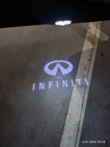 ahishfoneya Car LED Door Logo Projector Ghost Shadow Lights For Infiniti  GMQ FX EX QX Series(4-Pack) (A)