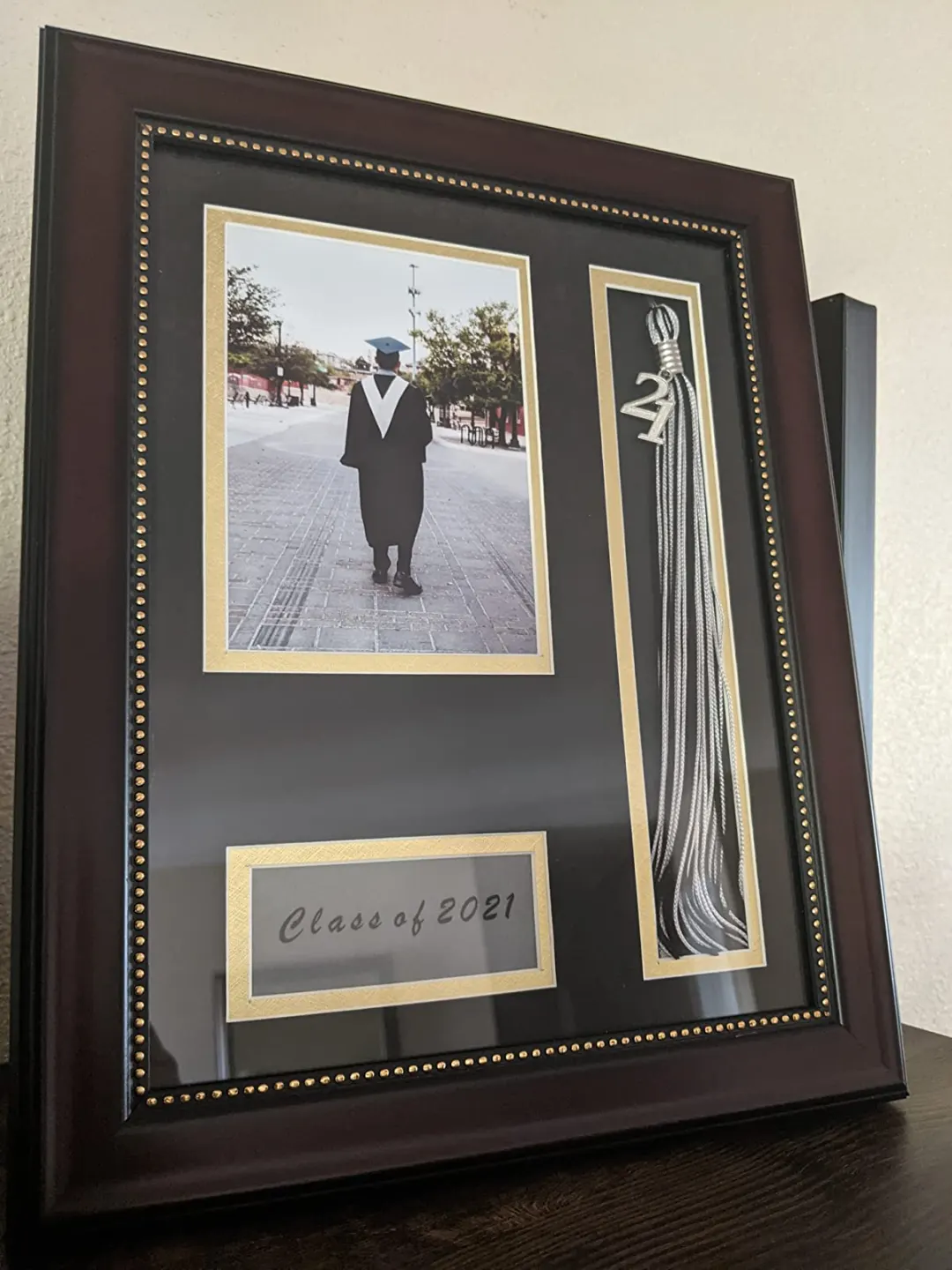 3D Picture Frame 4x6 Black Shadow Box With Gold Star Confetti for  Graduation