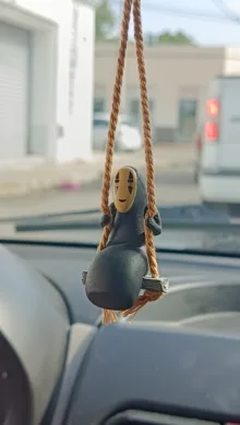 Swinging Spirited Away No Face Car Ornament