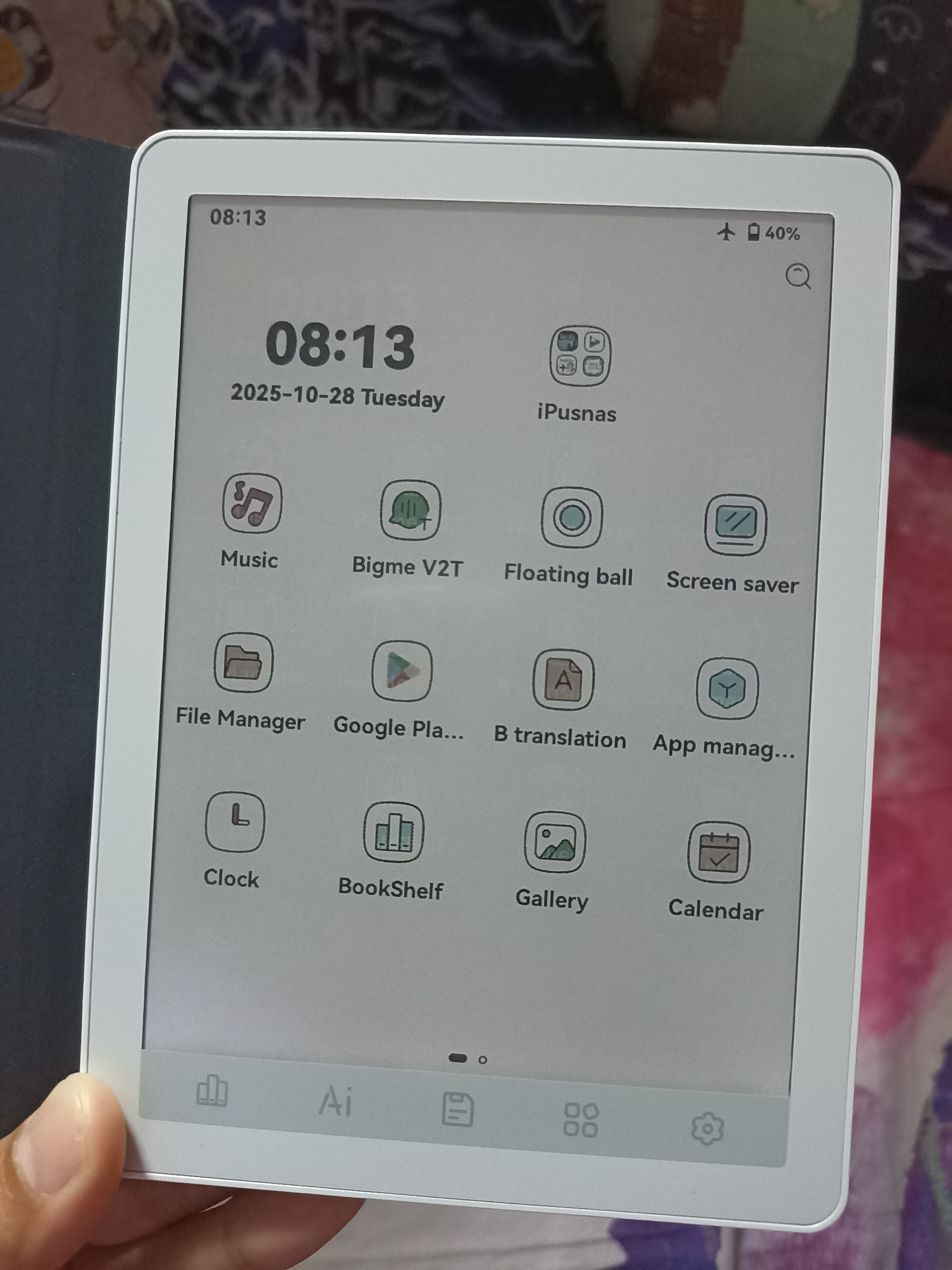 【ほぼ新品】 bigme b6 ケース付き Bigme 6インチ電子書籍B6、カラー電子インク電子書籍リーダー、300PPI