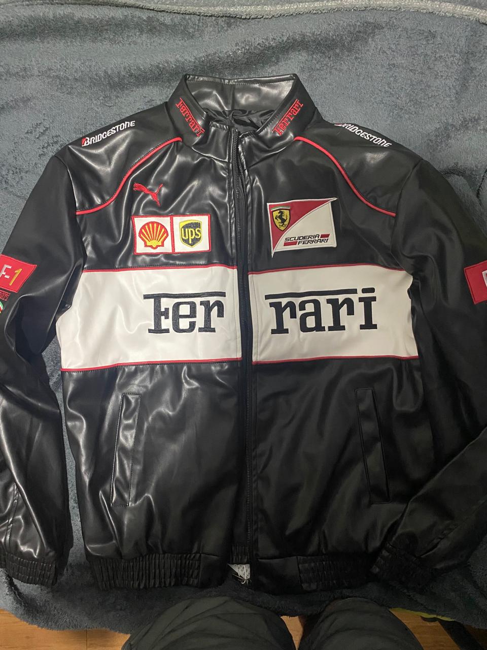 Jaqueta Ferrari Racer Couro