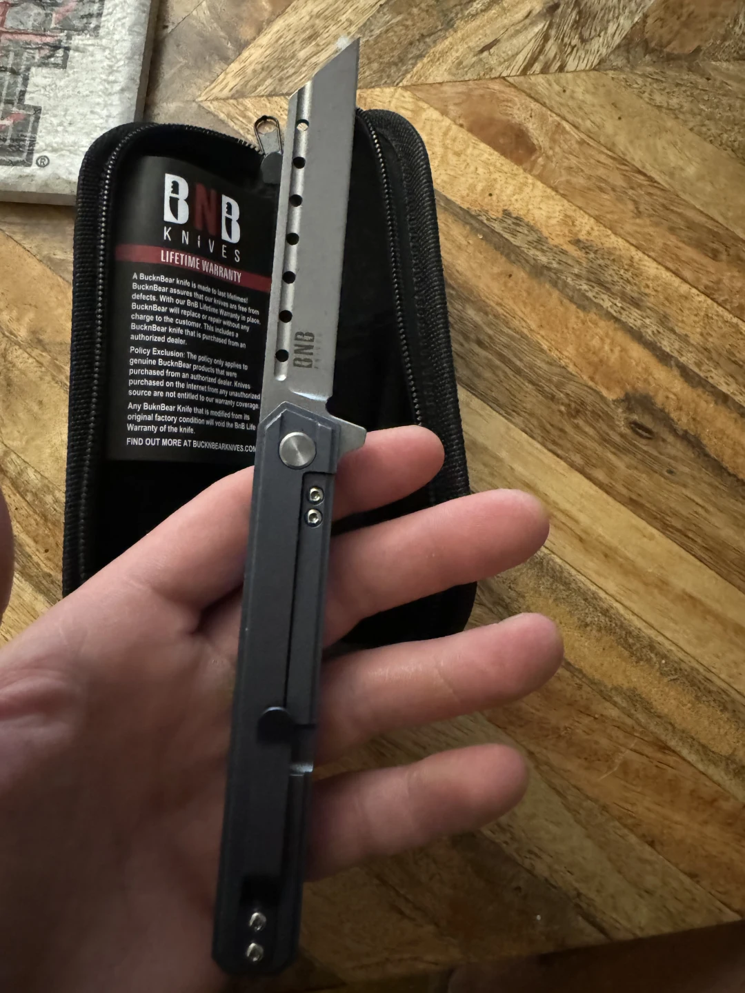 BNB Thunderbird Flipper Knife BNB1939B – D2 Steel, Titanium Handle –  WCUniforms