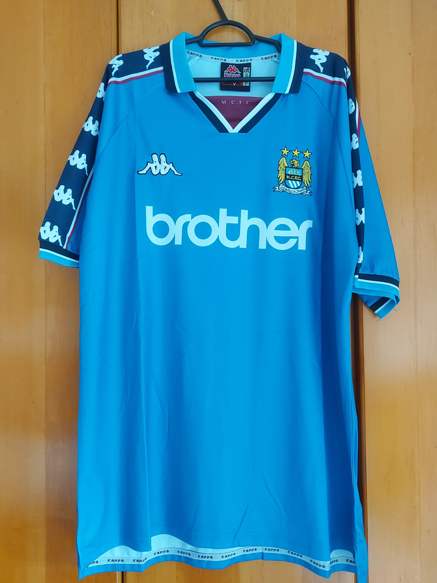 Camisa Manchester City Retrô 1997/1998 Azul - Kappa