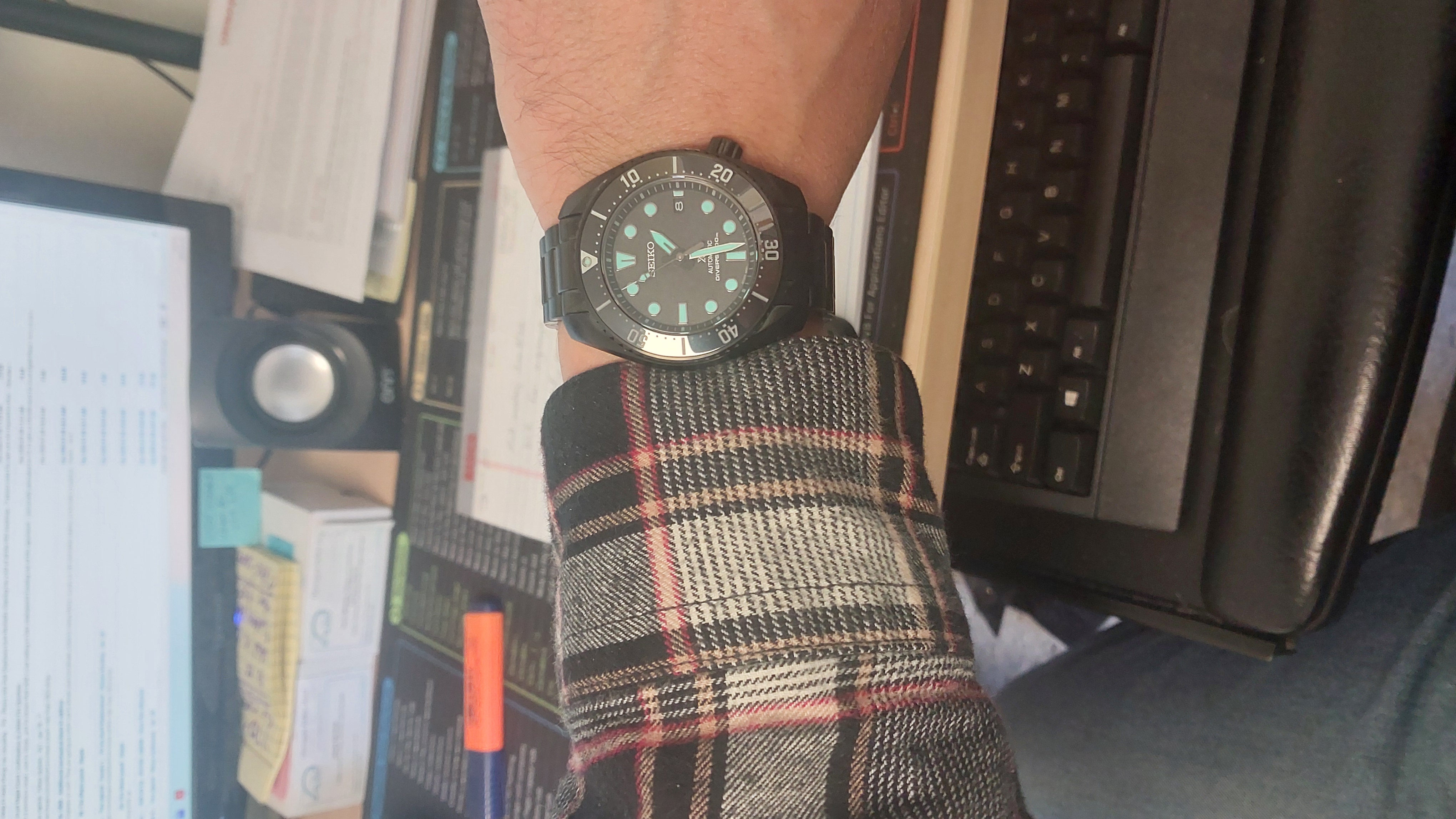 Citizen Tsuki-yomi A-T Purple Dial Super Titanium Bracelet BY1010