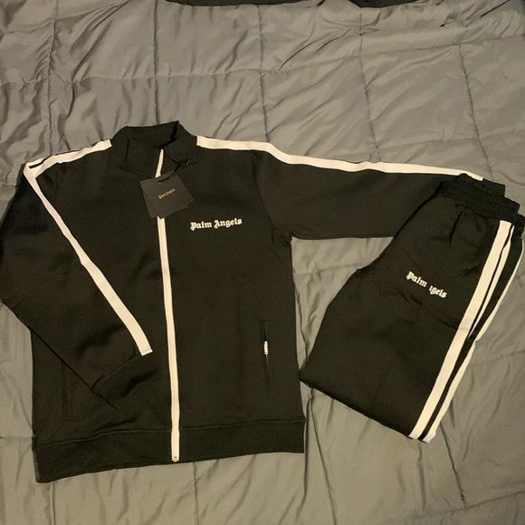 Conjunto Palm Angels Logo Tracksuit Preto – Pumping Store