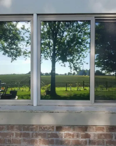 Mirrored windows viewed from outside