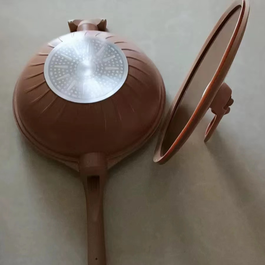 Non-Stick Clay Wok With Steamer Basket