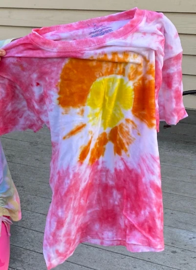 Orange, Yellow, Pink Tie Dye Colors in Sunrise & Shine Tie Dye Kit (Tye Dye  Kit). Custom Clothing Dye with 6 Refills for Multiple Projects