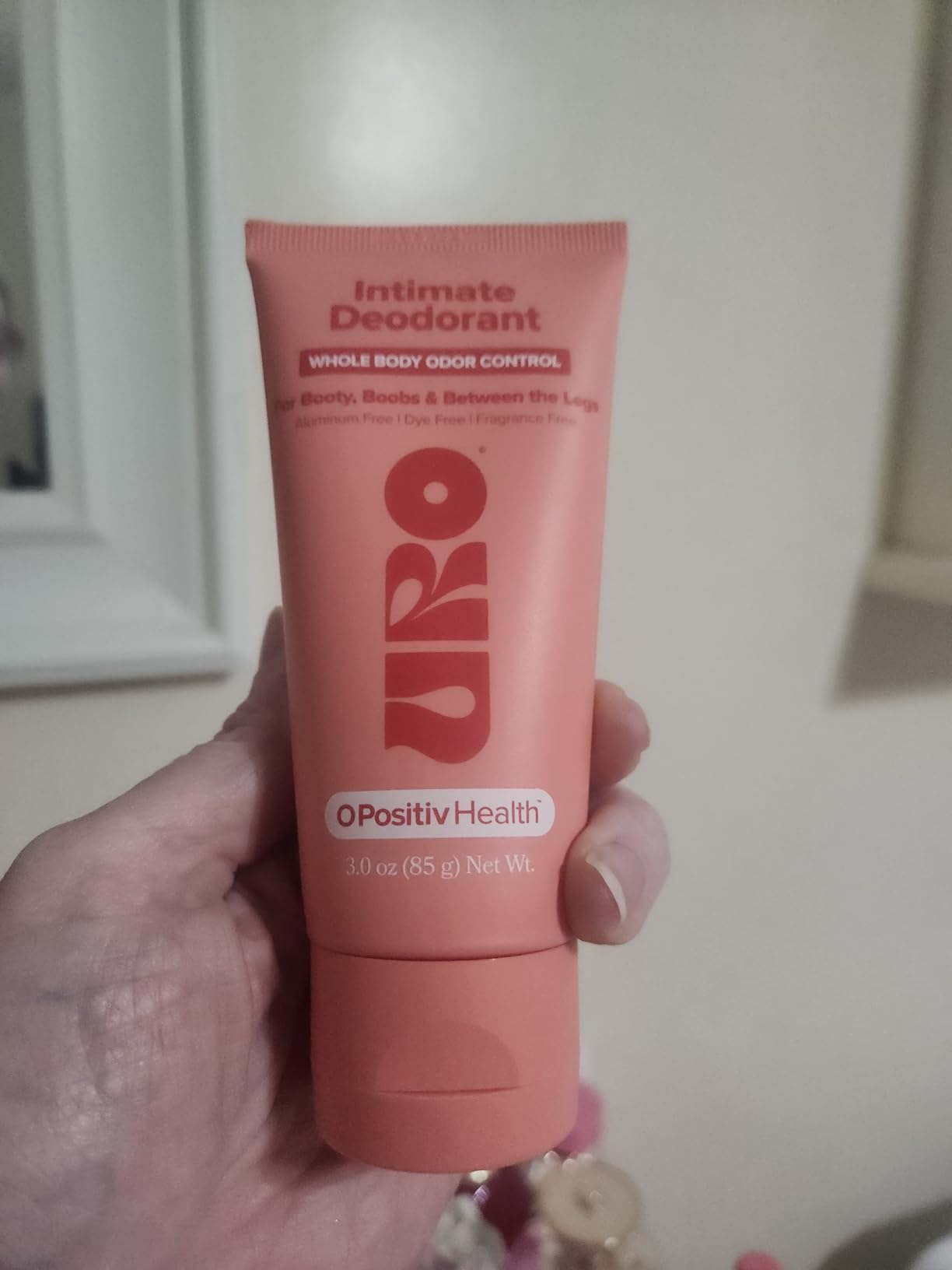 Desodorante íntimo URO recibido por una clienta