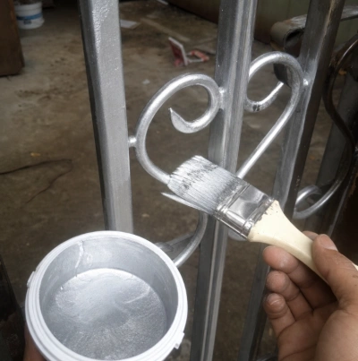 Silver paint project photo
