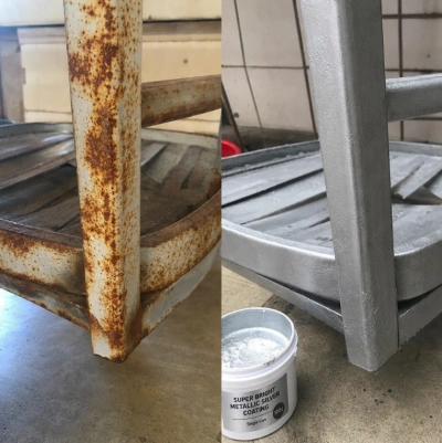 Silver paint project photo