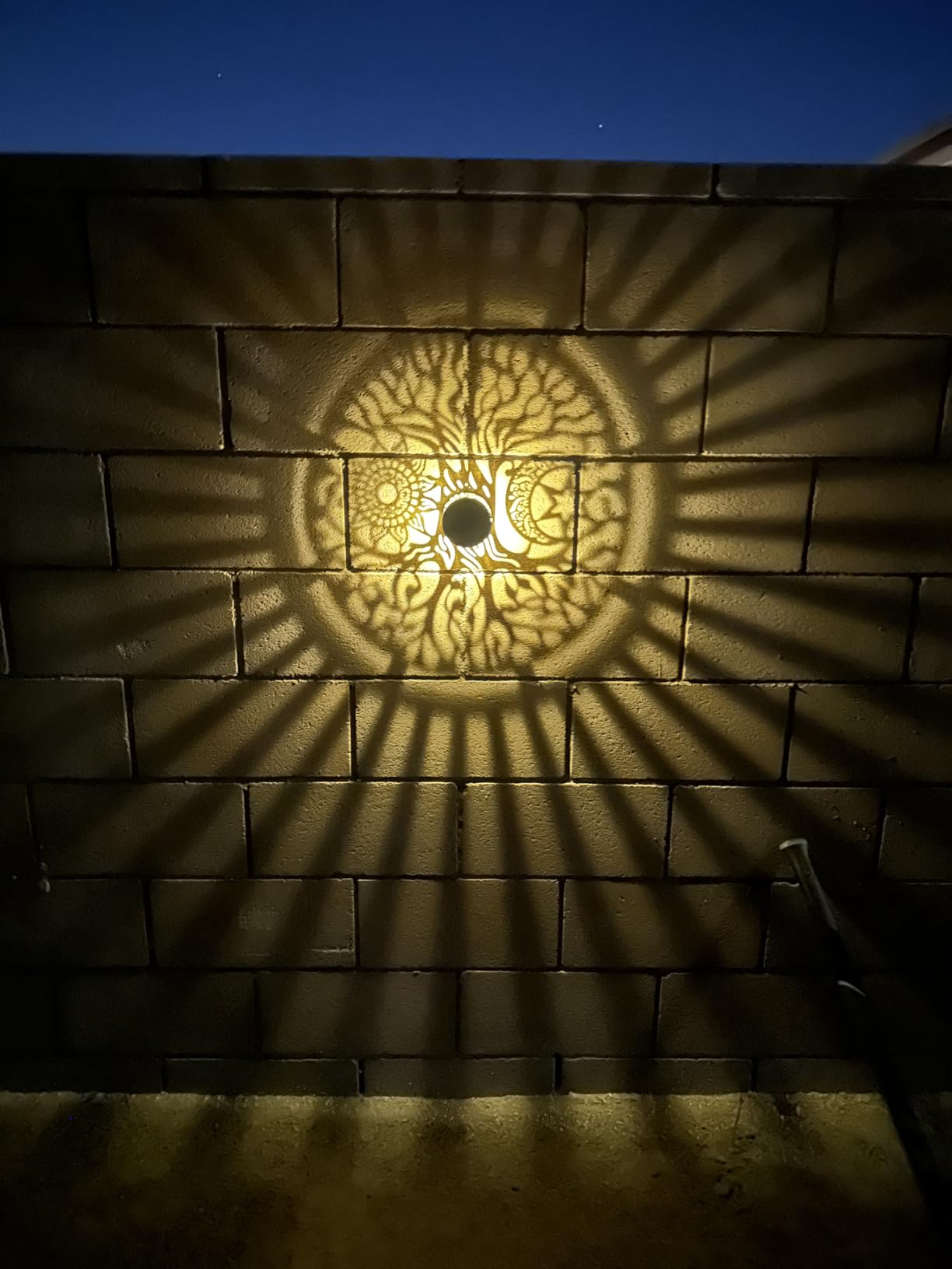 Solar garden light setup customer photo