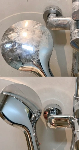 Customer shower head cleaning result