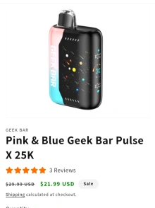 elf bar vape uk Geek Bar Pulse X Vape 25k - Sour Straws main image 1