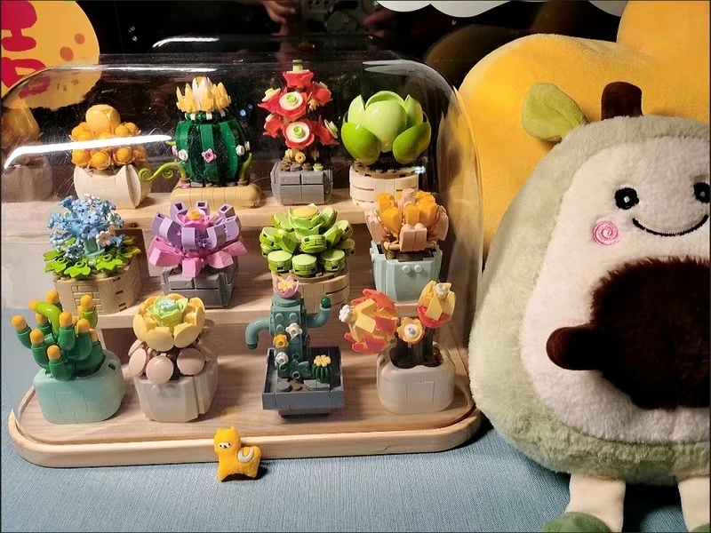 FEIMI™ The Potted Plants Building Blocks（Free Display rack）
