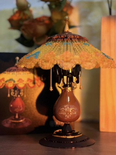 ZHEGAO™ Retro Table Lamp Building Blocks, Art Decoration Model