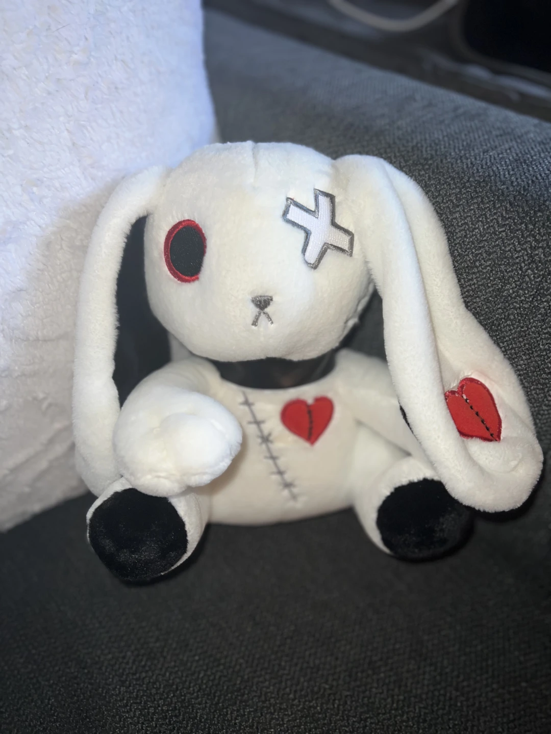 12in Creepy Goth Bunny Plush Crazy Rabbit Plushie Toys, Spooky Gothic Bunny  Stuffed Animal Cute Horror Dreadful Bunny Doll For Halloween Easter Christ