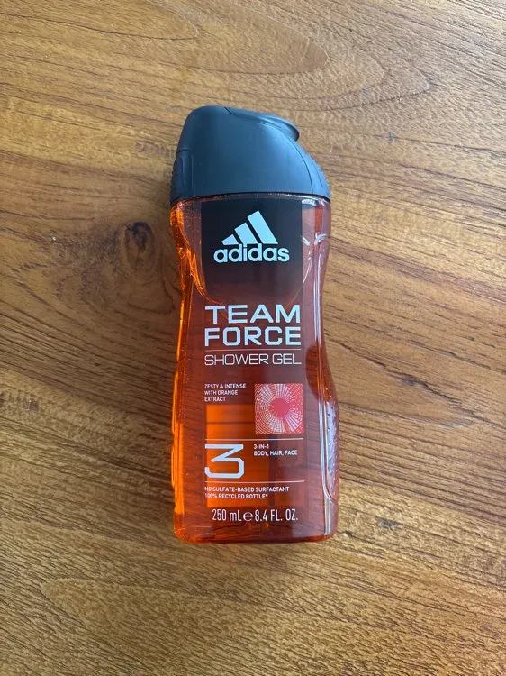 Adidas Team Force 3-in-1 Shower Gel with Orange Extract (250ml