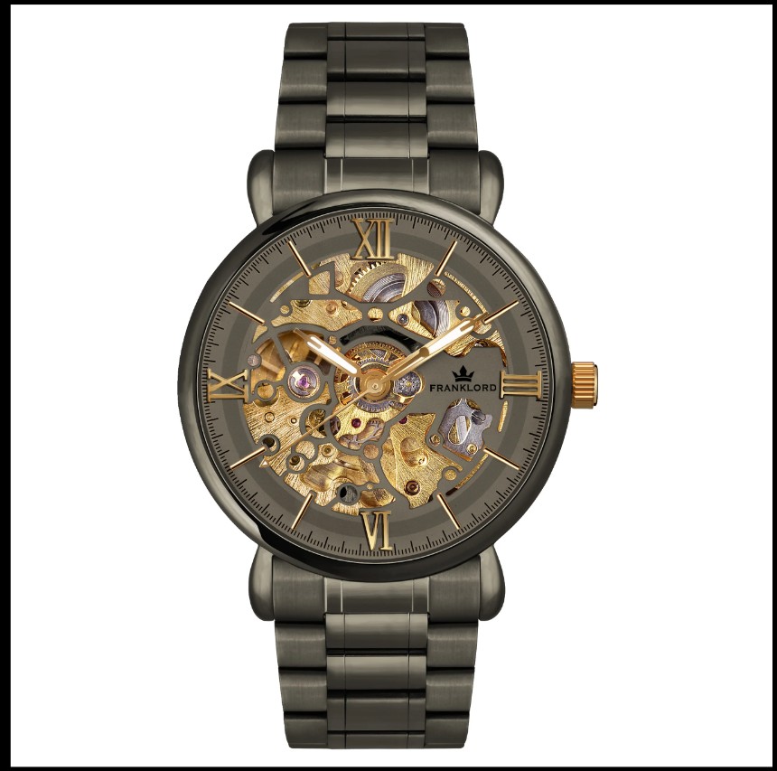 Franklord Mechanis Titanium Smoke – Skeleton Automatic Leather
