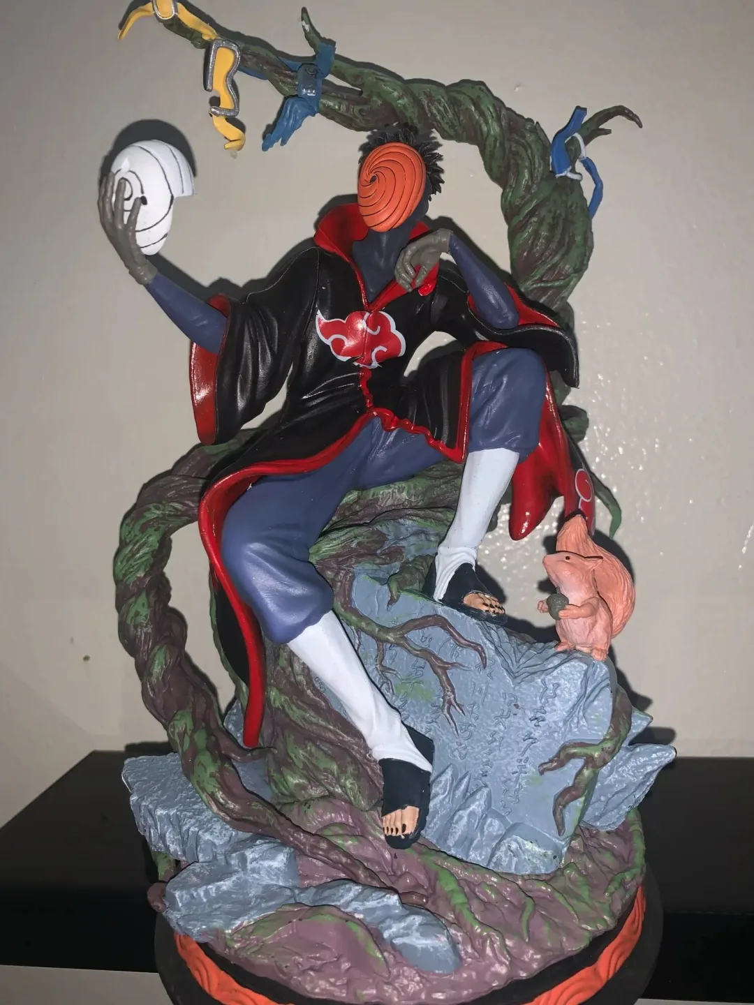 PVC de corpo inteiro em pé Action Figure, Anime Naruto, Akatsuki Uchiha,  Obito, Forma Batalha, Toy Modelo, Birthday Gift, 3 cabeças