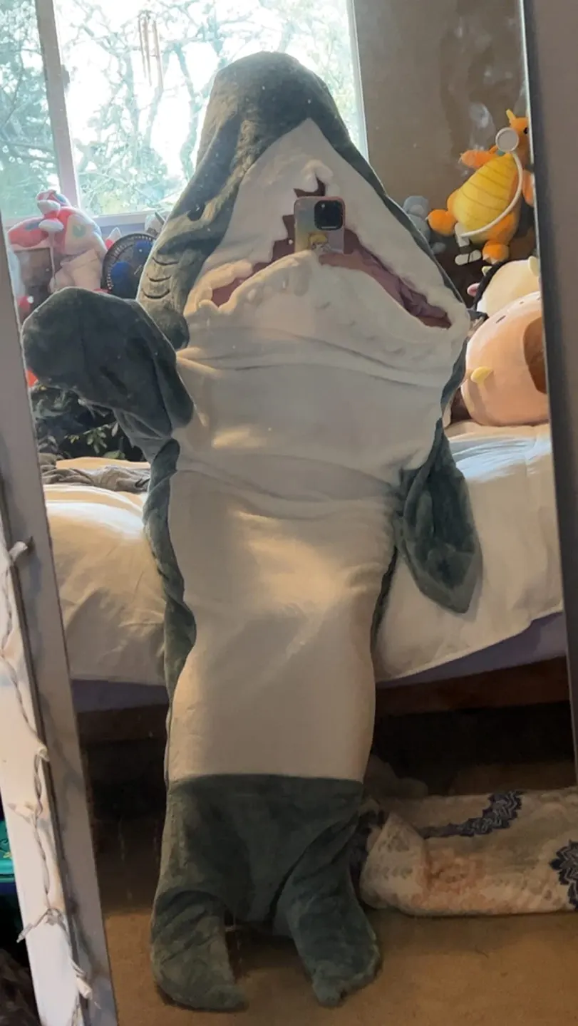 Shark Blanket Hoodie Onesize Fits All photo review
