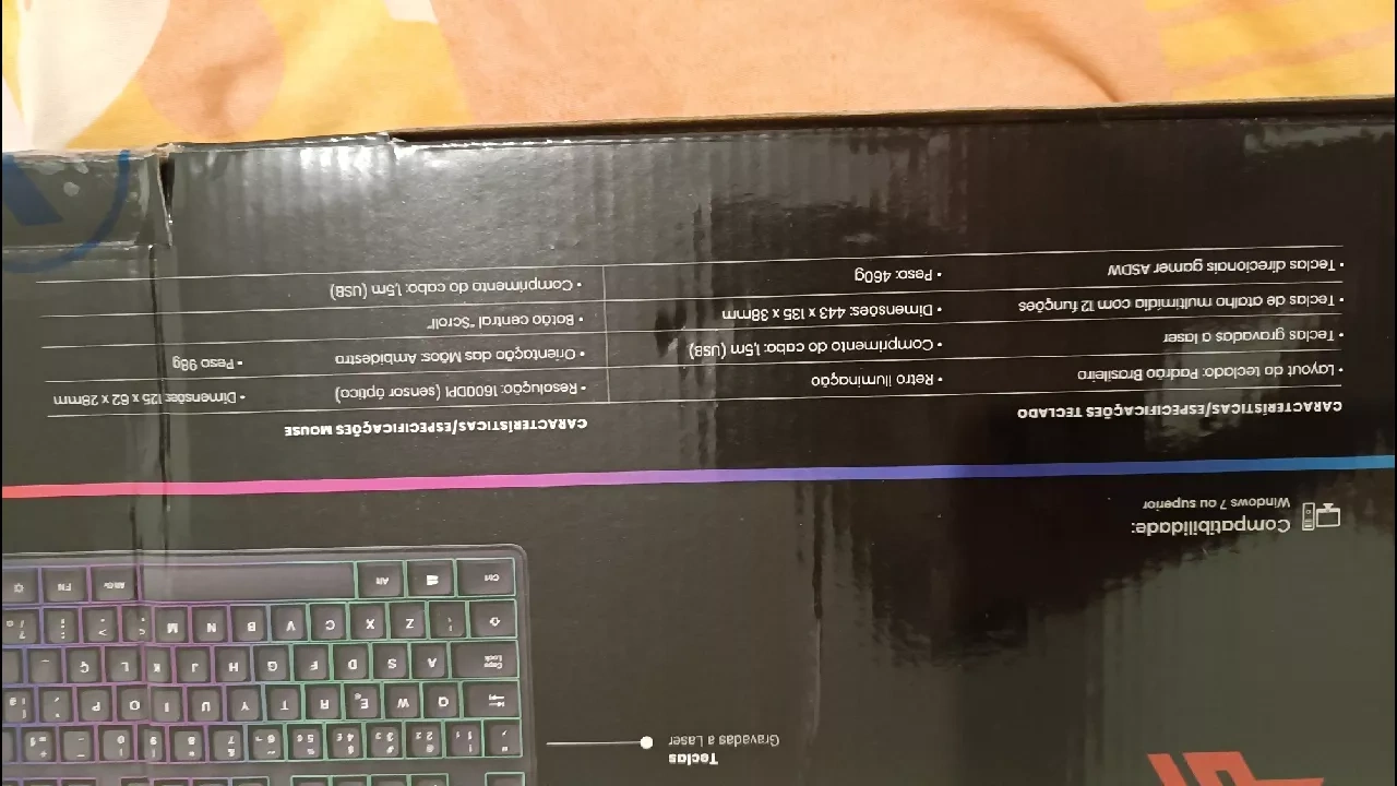 Kit Gamer Teclado Semi Mecânico + Mouse 1200dpi USB RGB Iluminado Jogo -  Loja Minha Giovanna