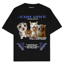 【in a row】[UNISEX] Cats Overfit T-shirt Sitting Cat T-shirt | over the sky