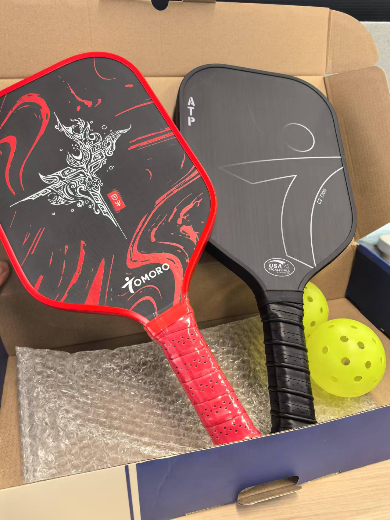 T700 Raw Carbon Fiber 16mm Pickleball Paddle Dragon | TOMORO
