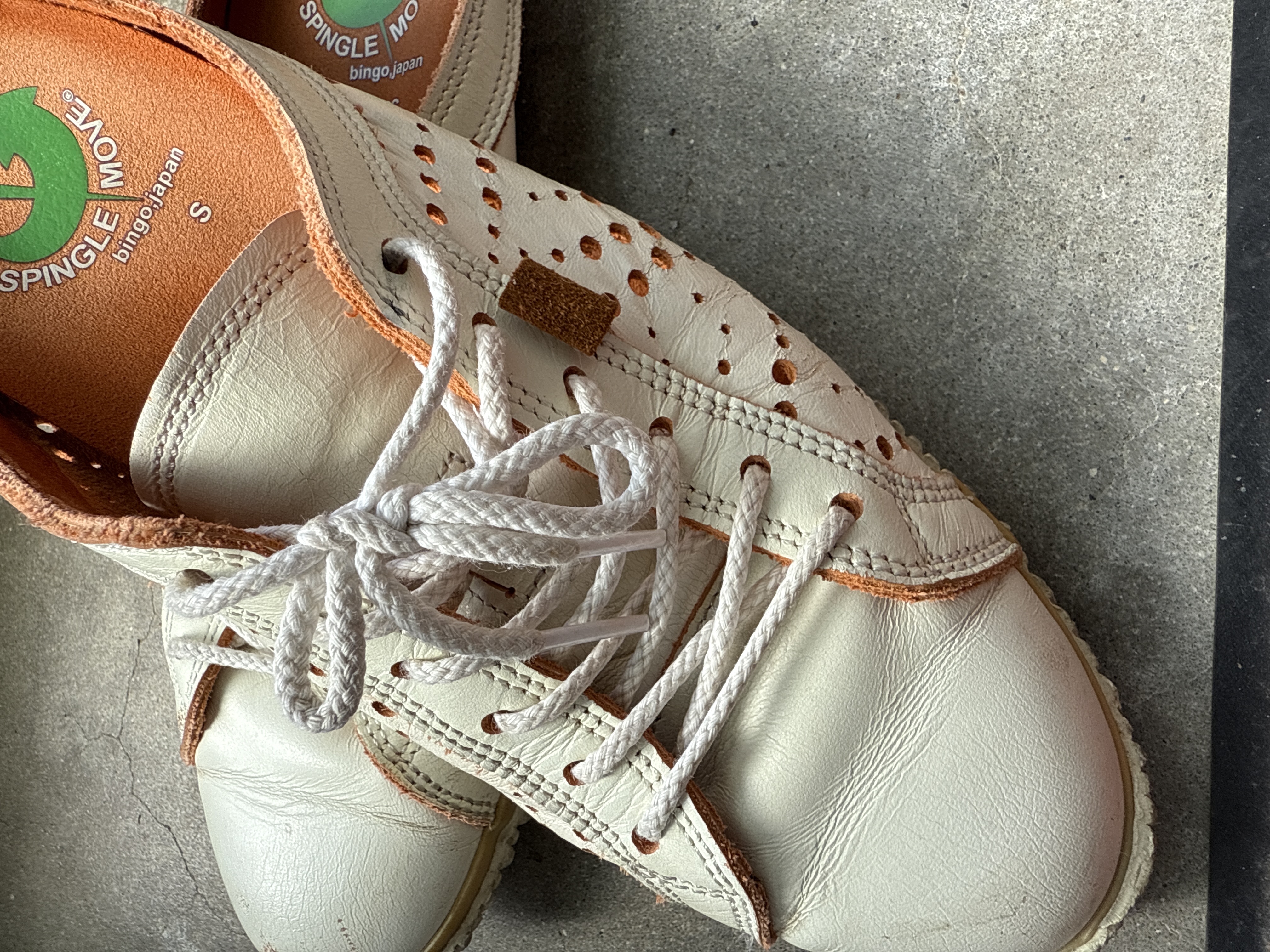 SP-721 White/Green | 国産ハンドメイド スニーカー スピングル