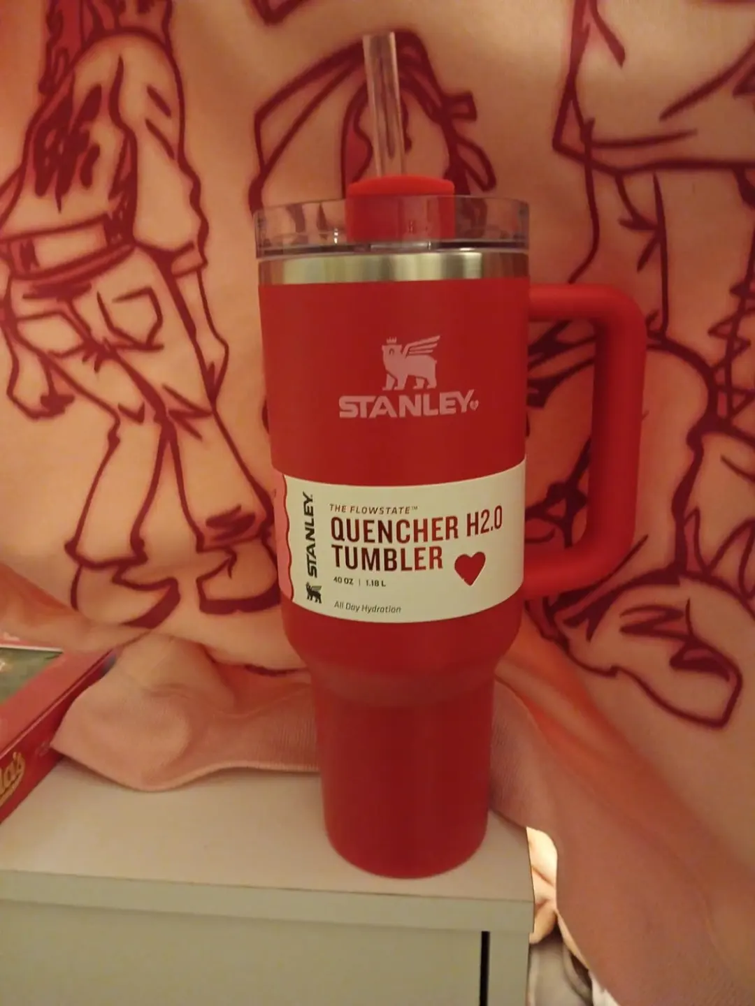 STANLEY X TYLA TYGER 40OZ LIMITED EDITION QUENCHER H2.0 FLOWSTATE TUMBLER WITH ORIGINAL BOX, POUCH, COLOURED STRAW AND LID STANLEY X TYLA TYGER 40OZ LIMITED EDITION QUENCHER H2.0 FLOWSTATE TUMBLER WITH ORIGINAL BOX, POUCH, COLOURED STRAW AND LID