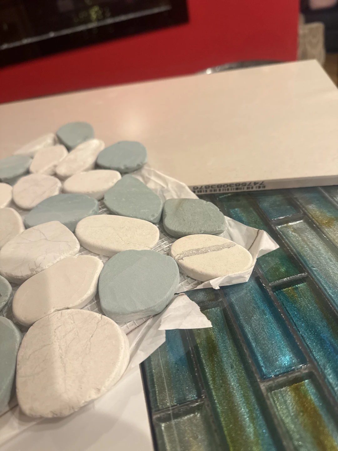 Bali Ocean Pebble Square Mosaic Tile 1x1