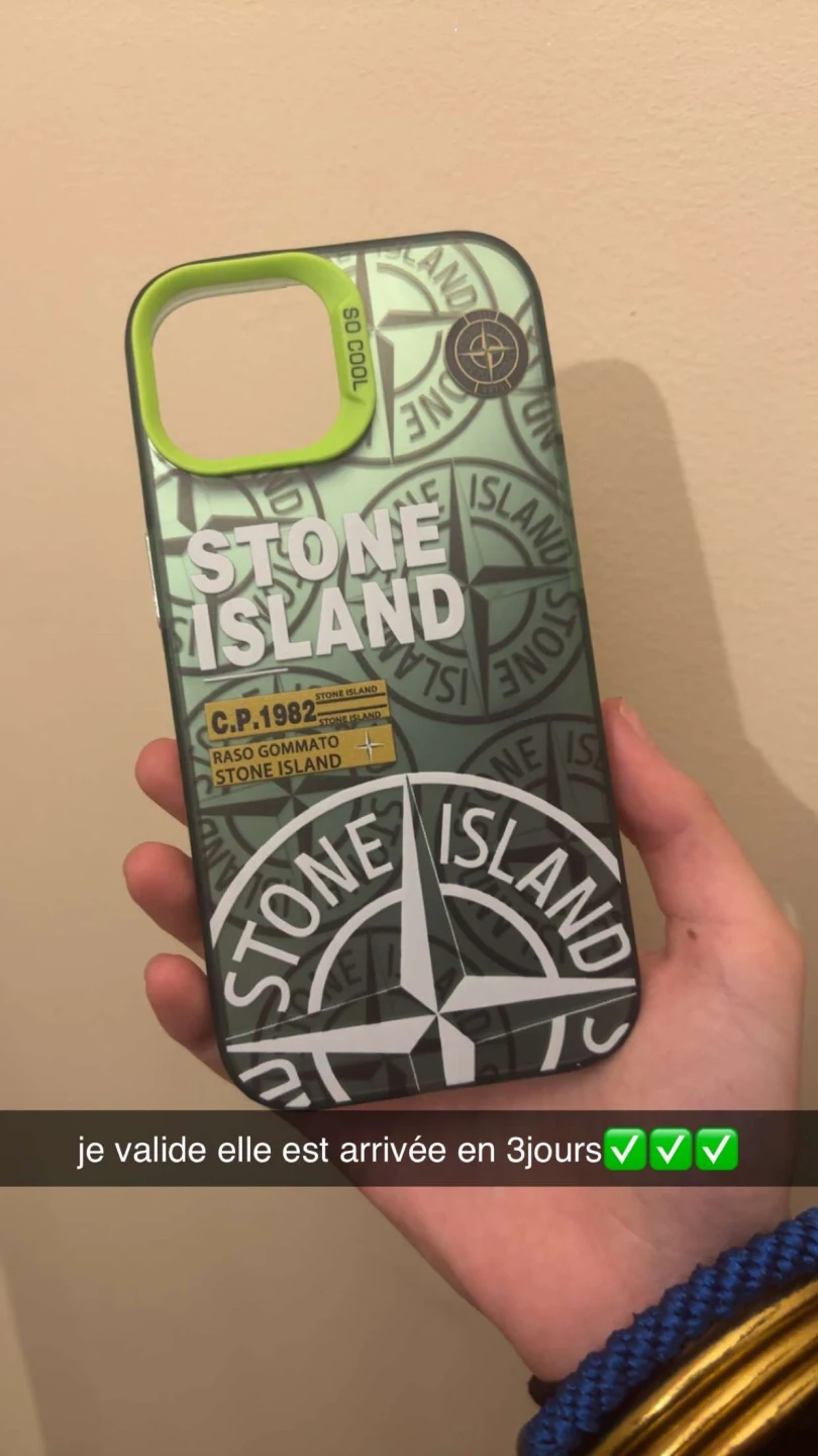 Générique Stone Island iPhone Case Blue1 (iPhone 15