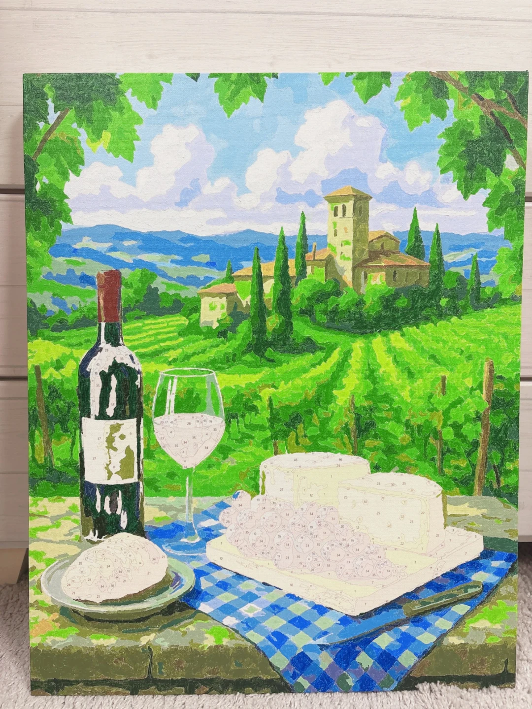 葡萄畑の昼下がり - 大人の塗り絵・絵画キット – Paint Yours