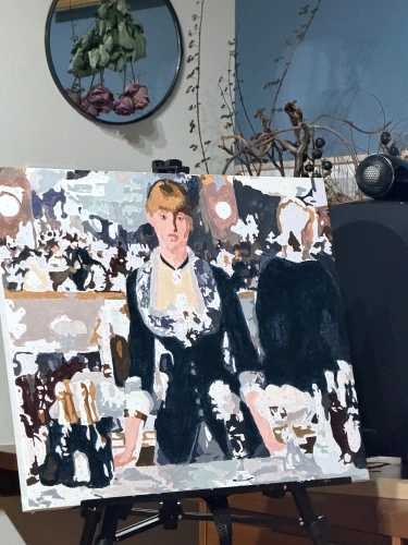 エドゥアール・マネ『フォリー・ベルジェールのバー』 - 大人の塗り絵